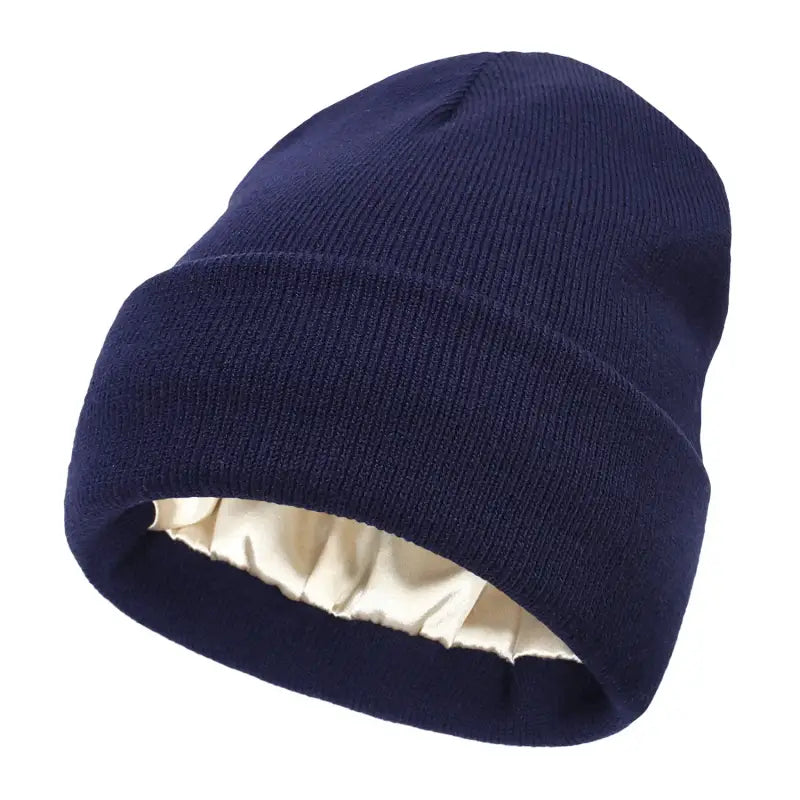 Bonnet d’Hiver en Satin - Bleu - Bonnet