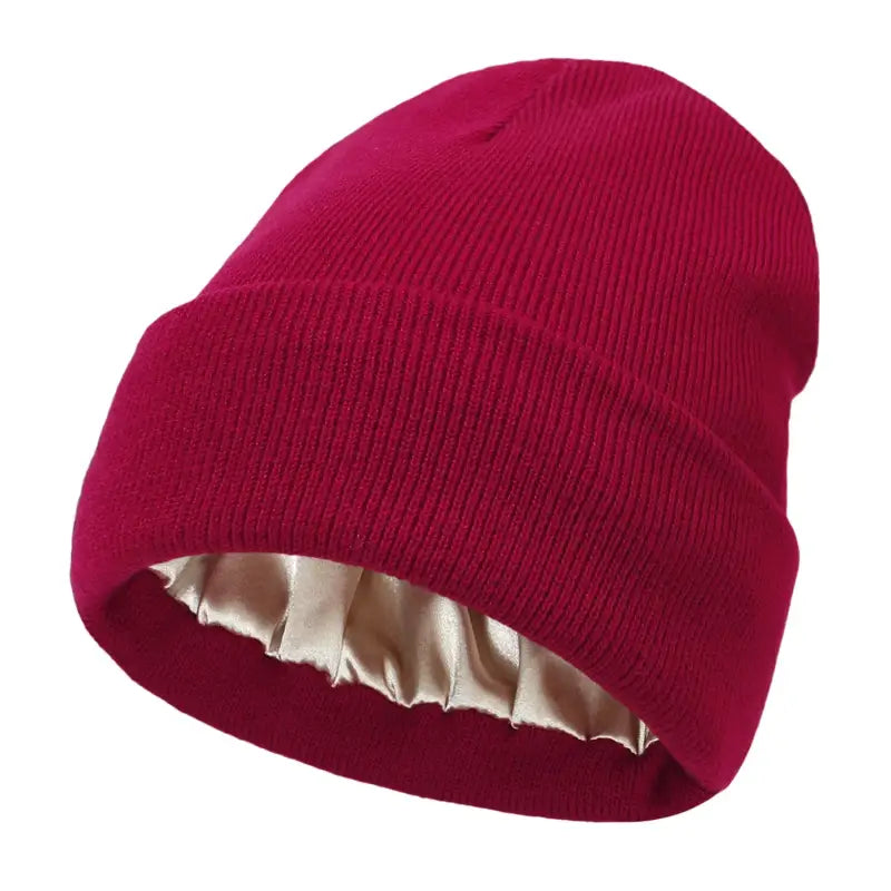 Bonnet d’Hiver en Satin - Rouge - Bonnet