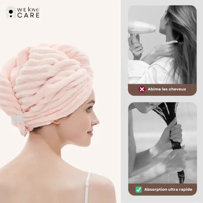 Serviette Ultra-Absorbante pour Cheveux